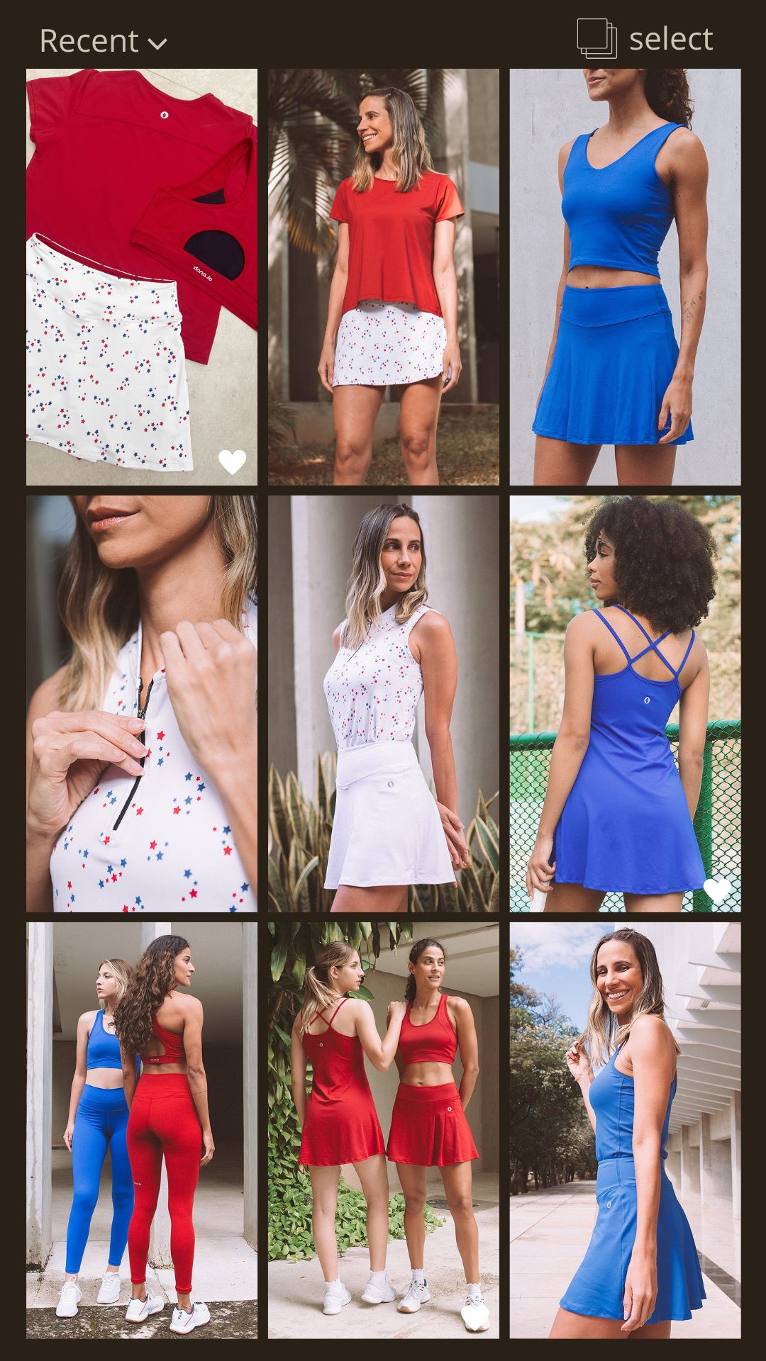 red, white and blue collection 