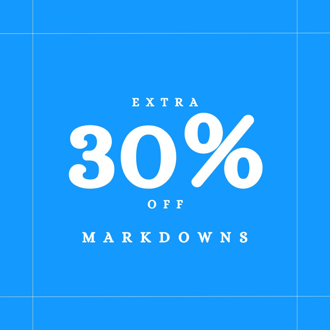 30% off markdowns