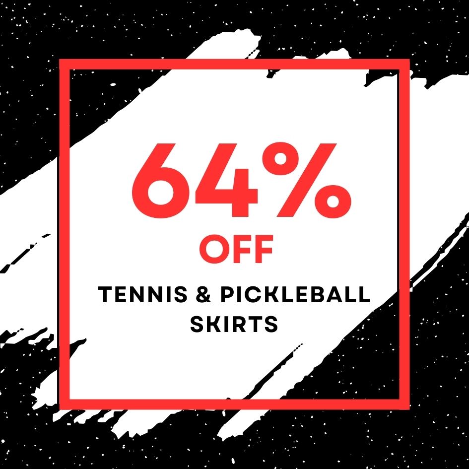 64% off tennis and pickleball skirts